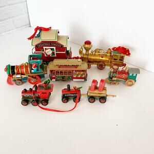 Christmas Ornaments Trains Mixed Lot of 6 Kurt Adler Hallmark National Rennoc